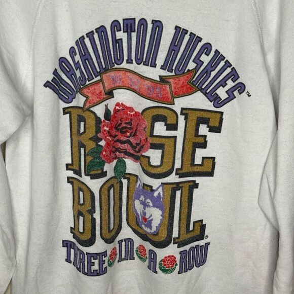 VTG UW Rose Bowl Crewneck Sweatshirt - Picture 4 of 5